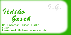 ildiko gasch business card